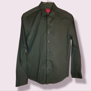 Mens Alfani slim fit green dress shirt 15-15 1/2